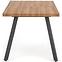 Stôl Berlin 90x160 mdf/oceľ – medový orech/čierna,3
