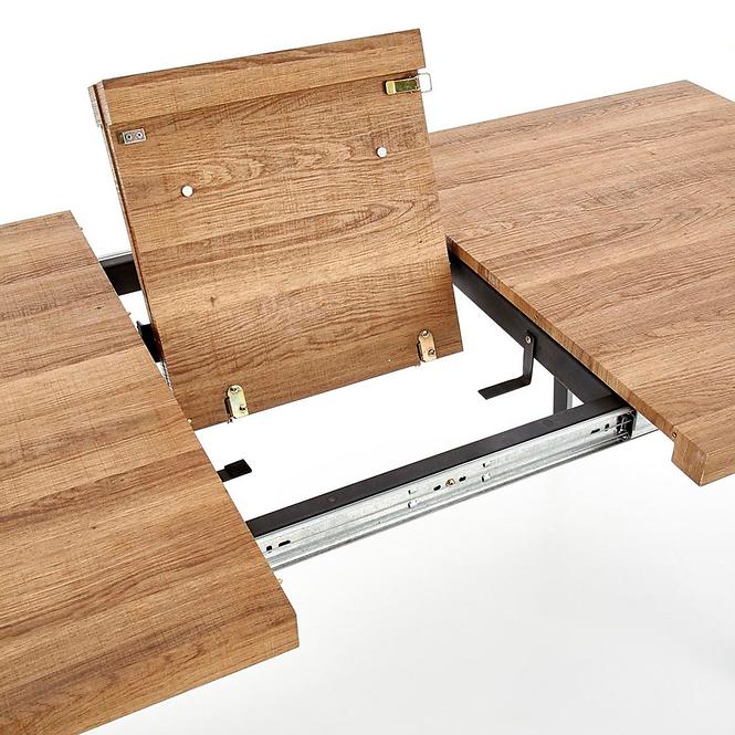 Stôl Berlin 90x160 mdf/oceľ – medový orech/čierna