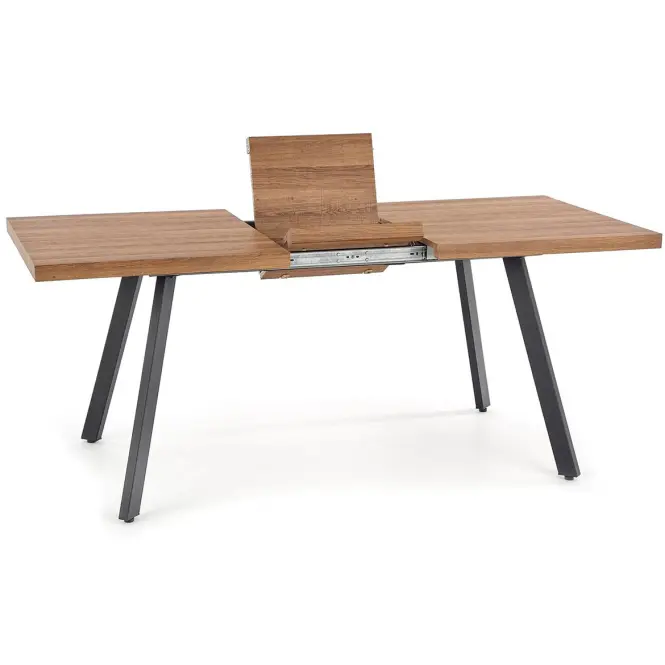 Stôl Berlin 90x160 mdf/oceľ – medový orech/čierna,8