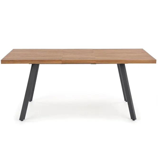 Stôl Berlin 90x160 mdf/oceľ – medový orech/čierna,10