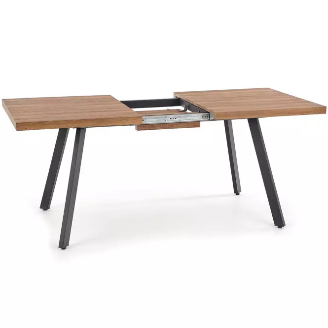 Stôl Berlin 90x160 mdf/oceľ – medový orech/čierna