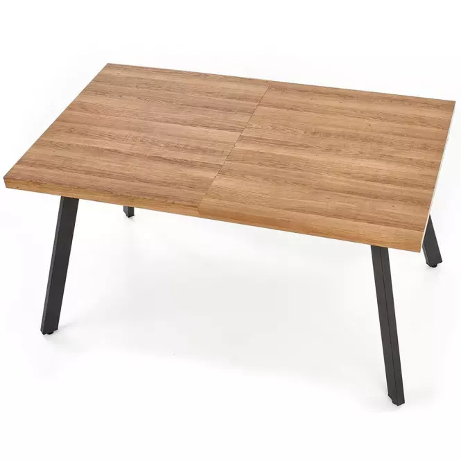 Stôl Berlin 90x160 mdf/oceľ – medový orech/čierna
