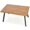 Stôl Berlin 90x160 mdf/oceľ – medový orech/čierna,12