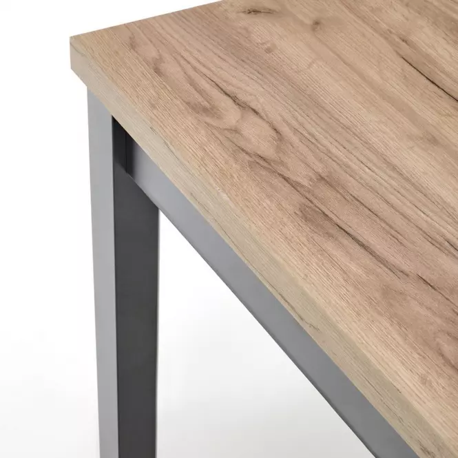 Stôl Tiago 90x90 doska/mdf – dub craft/čierna