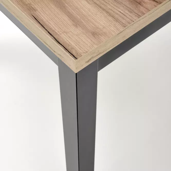 Stôl Tiago 90x90 doska/mdf – dub craft/čierna