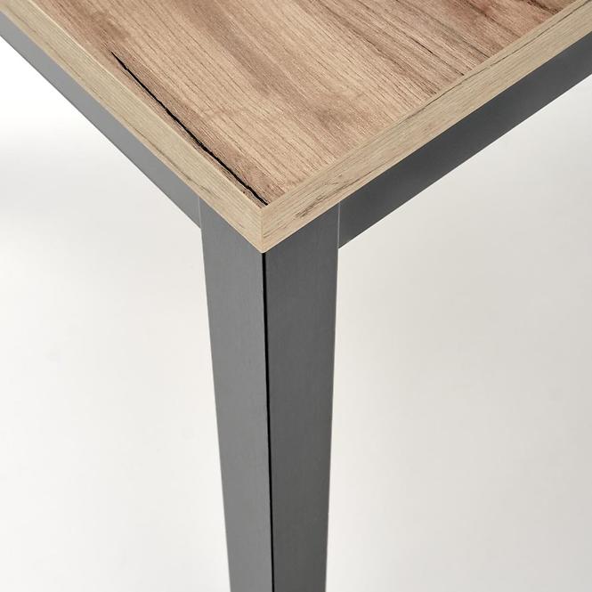 Stôl Tiago 90x90 doska/mdf – dub craft/čierna
