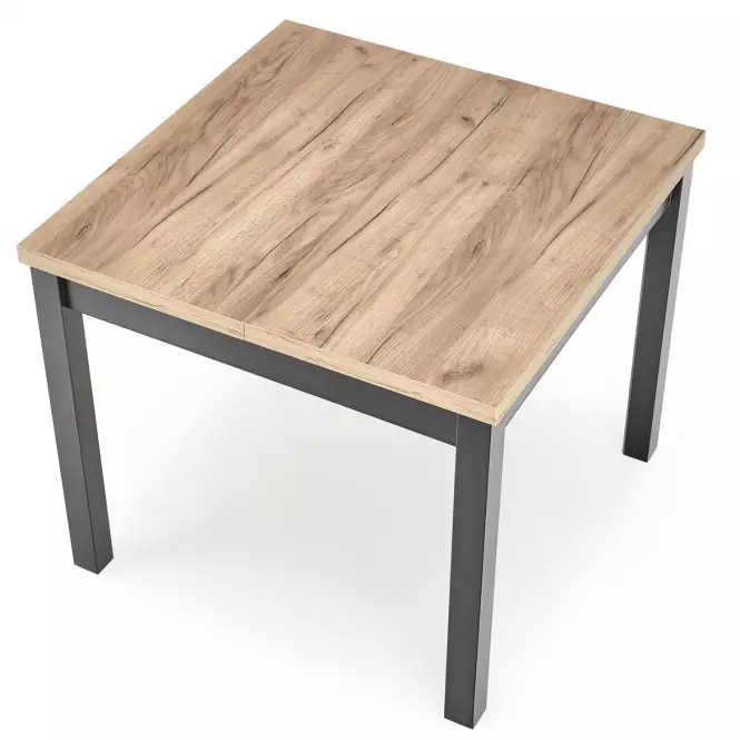 Stôl Tiago 90x90 doska/mdf – dub craft/čierna
