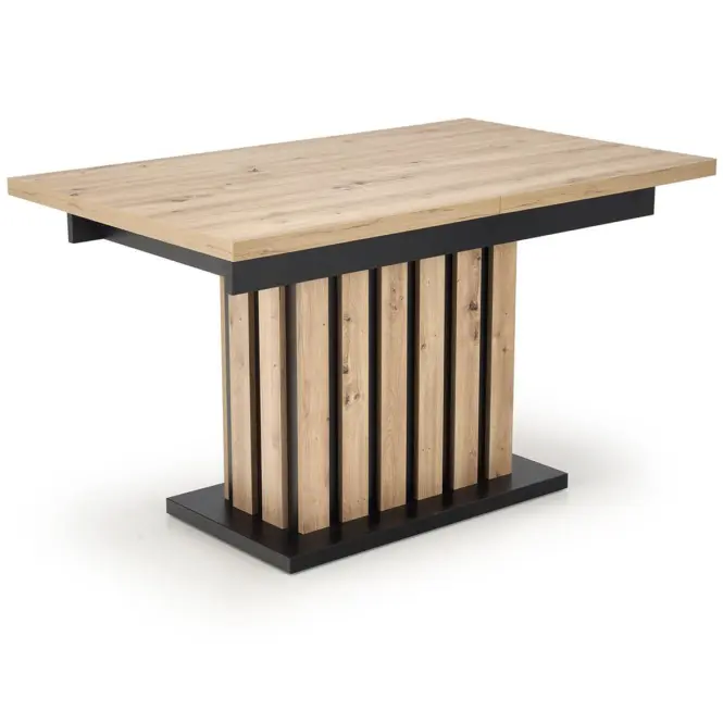 Stôl Lamello 80x130 doska – dub artisan/čierna
