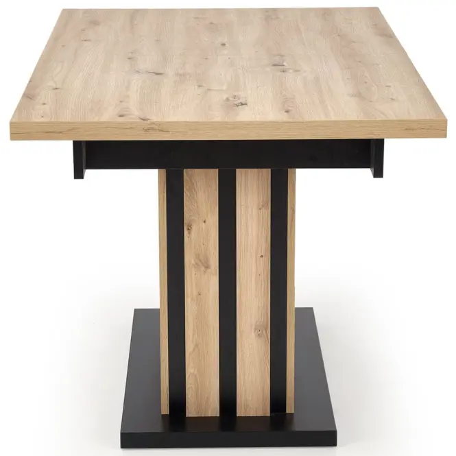 Stôl Lamello 80x130 doska – dub artisan/čierna,4