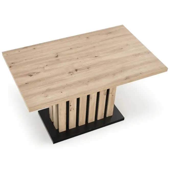 Stôl Lamello 80x130 doska – dub artisan/čierna,6
