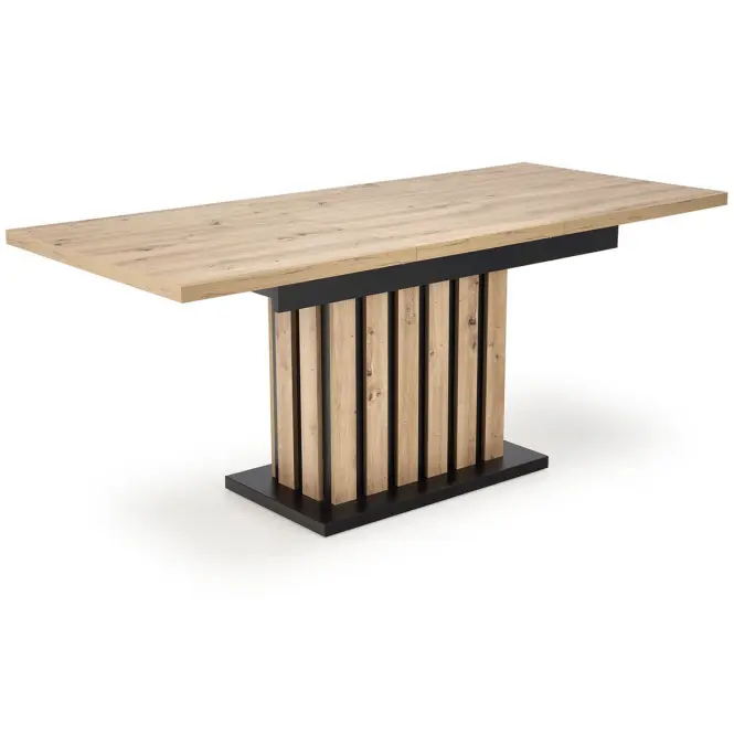 Stôl Lamello 80x130 doska – dub artisan/čierna,8
