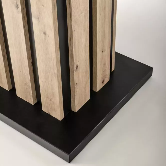 Stôl Lamello 80x130 doska – dub artisan/čierna