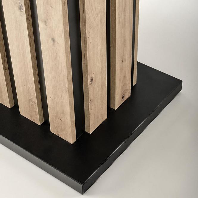 Stôl Lamello 80x130 doska – dub artisan/čierna