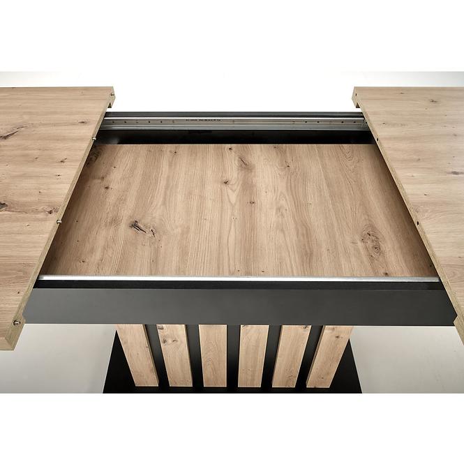 Stôl Lamello 80x130 doska – dub artisan/čierna