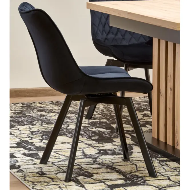 Stôl Lamello 80x130 doska – dub artisan/čierna,11
