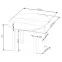 Stôl Ringo 102x142 doska/mdf – dub craft/biela,2