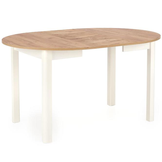 Stôl Ringo 102x142 doska/mdf – dub craft/biela
