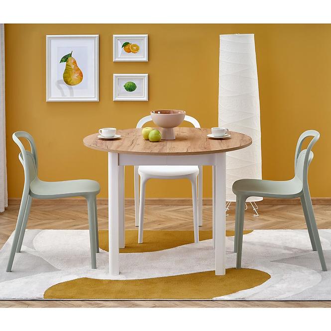 Stôl Ringo 102x142 doska/mdf – dub craft/biela