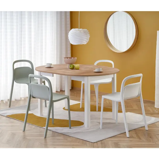Stôl Ringo 102x142 doska/mdf – dub craft/biela,11