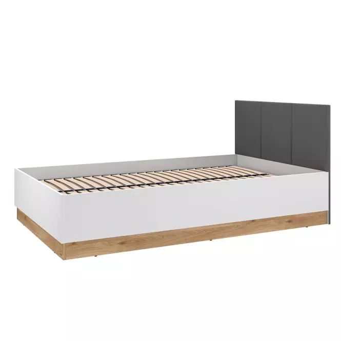 Posteľ Torino 120+Rošt Flx 1202 biela/dub castello/grafit