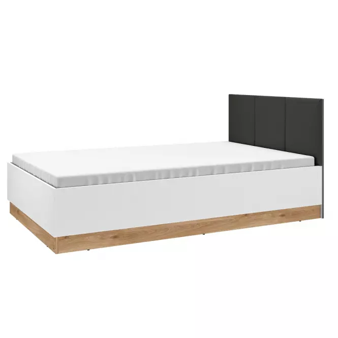 Posteľ Torino 120+Rošt Flx 1202 biela/dub castello/grafit,3