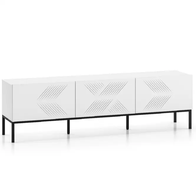 TV stolík Clearing 04 biela/čierna
