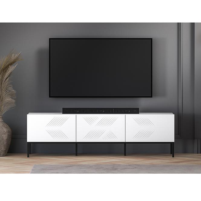 TV stolík Clearing 04 biela/čierna