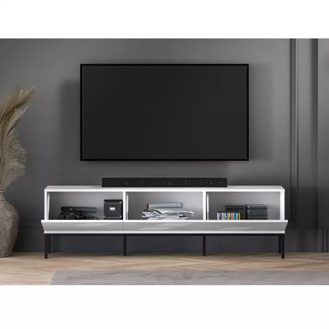 TV stolík Clearing 04 biela/čierna,6