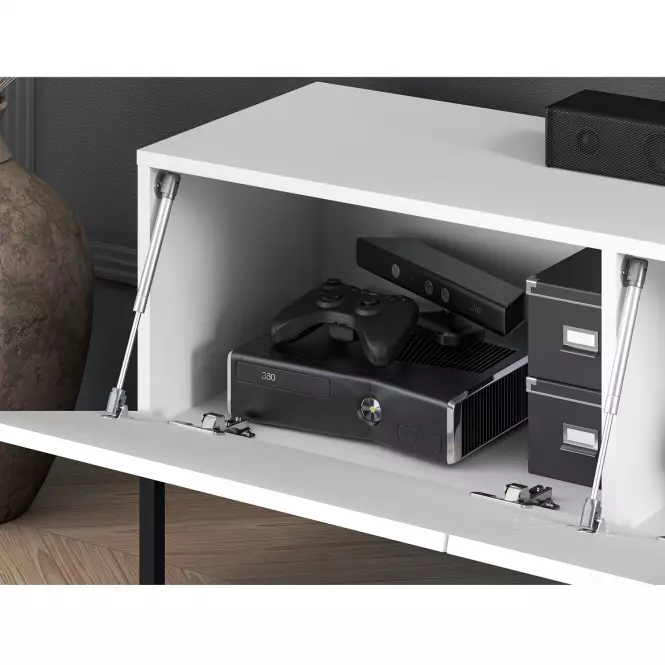 TV stolík Clearing 04 biela/čierna,7