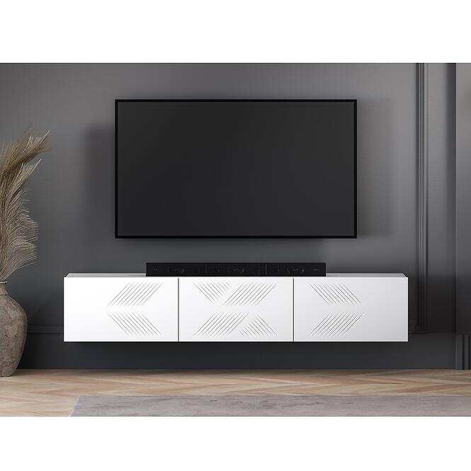 TV stolík závesný Clearing 07 biely