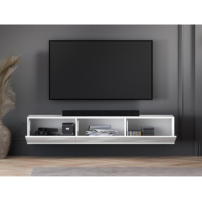 TV stolík závesný Clearing 07 biely