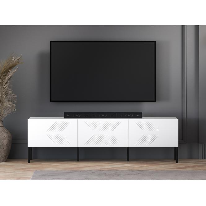 TV stolík Clearing 04 biela/čierna