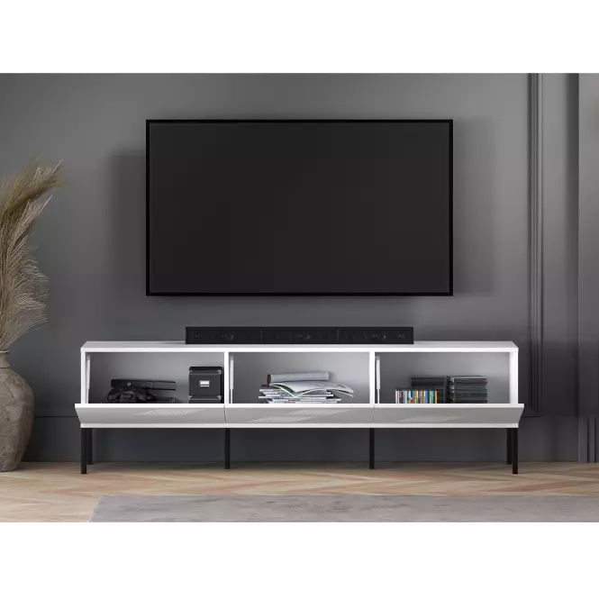 TV stolík Clearing 04 biela/čierna,6