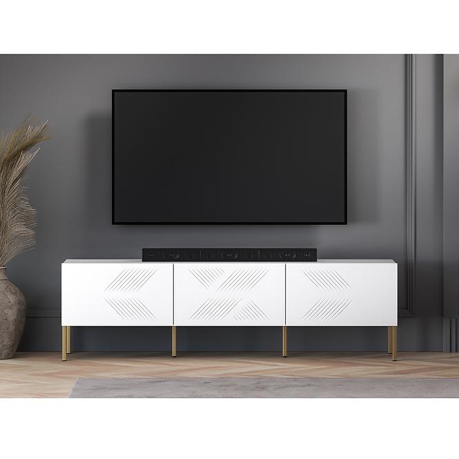 TV stolík Clearing 04 biela/zlatá,5