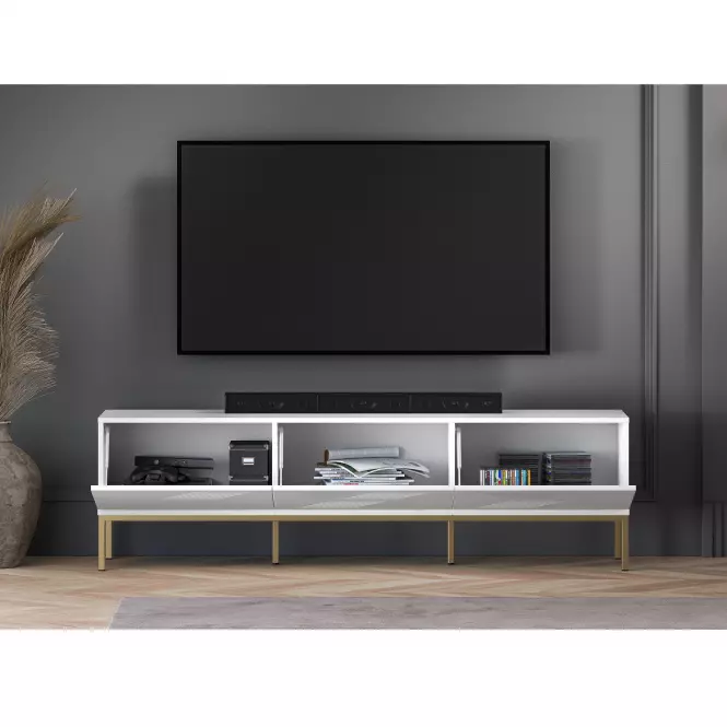 TV stolík Clearing 04 biela/zlatá,6