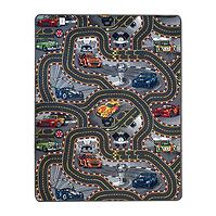 Detský koberec Racers 97 1,33/1,75 šedá