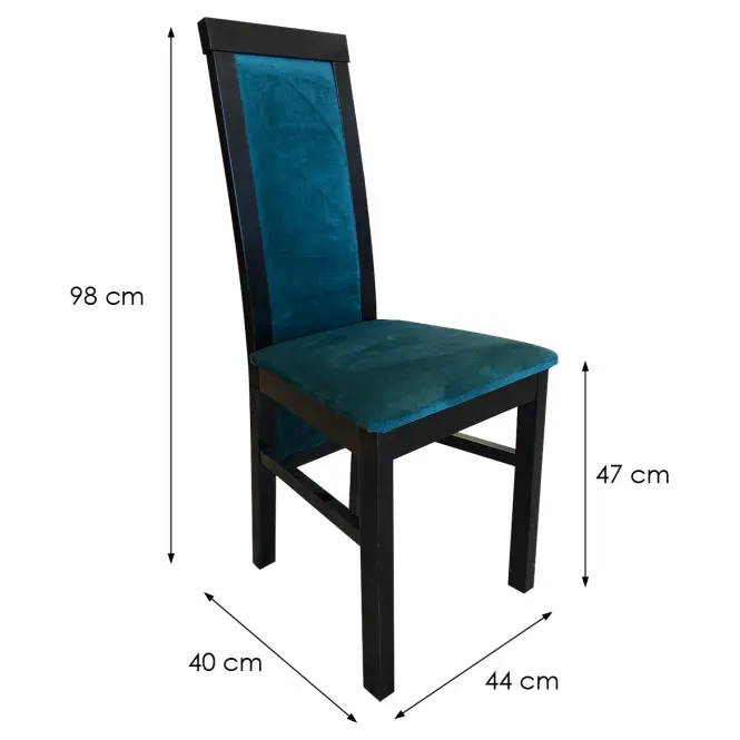 Stolička W80 čierne monolith 37,2