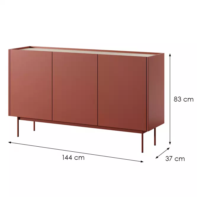 Komoda Color K-144 ceramic red