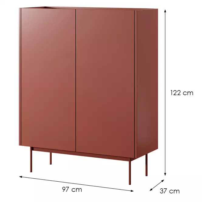 Komoda Color KD-97 ceramic red,2
