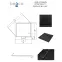 Vanička štvorcová Axim Ultraslim Stone Effect New 80x80 čierna,3