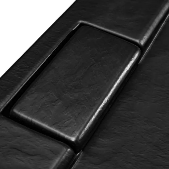 Vanička štvorcová Axim Ultraslim Stone Effect New 80x80 čierna,4