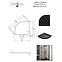 Vanička polokrúhla Axim Ultraslim Stone Effect New 80x80 čierna,3