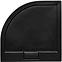 Vanička polokrúhla Axim Ultraslim Stone Effect New 90x90 čierna,2