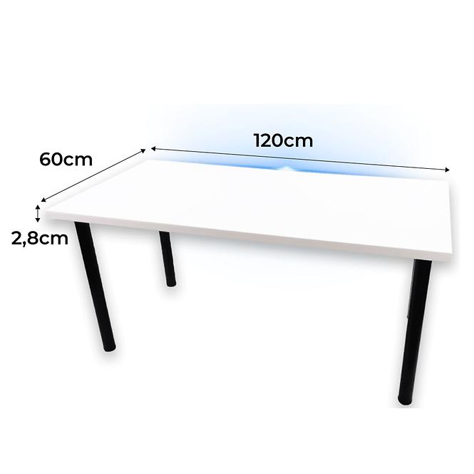 Písací Stôl Top Biely 120x60x2,8 Model 1,2