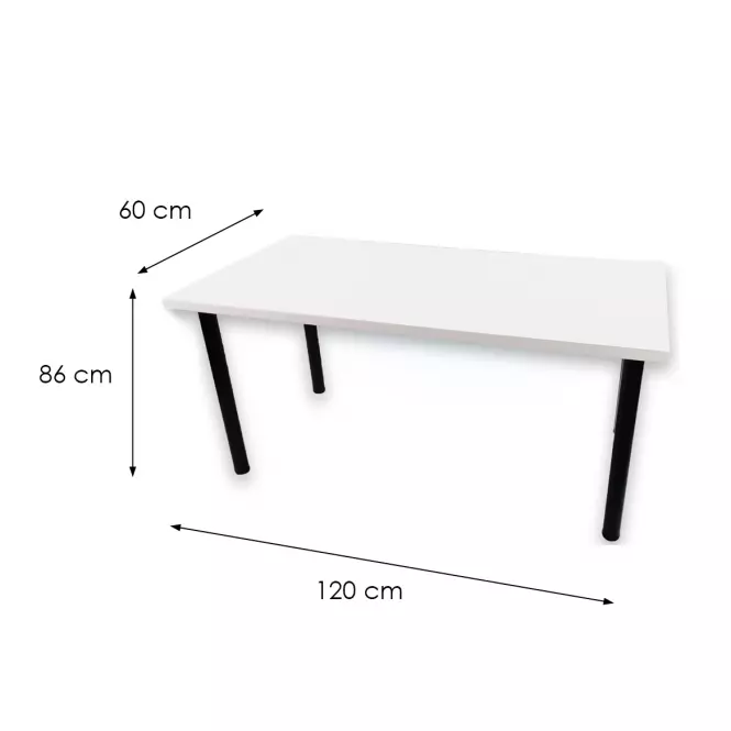 Písací Stôl Top Biely 120x60x2,8 Model 1