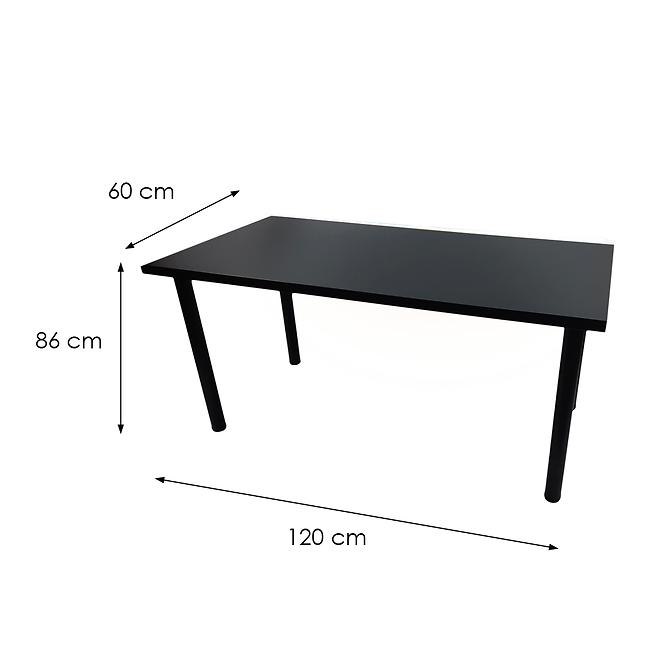 Písací Stôl Top Čierna 120x60x2,8 Model 1
