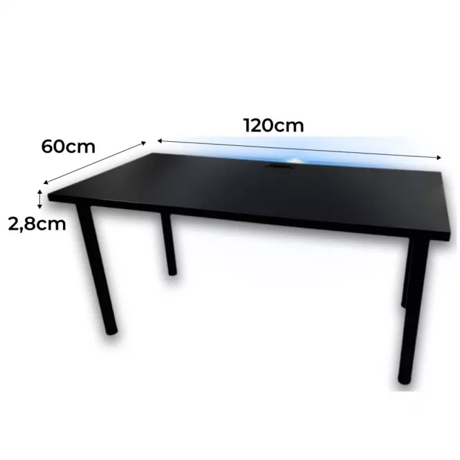 Písací Stôl Top Čierna 120x60x2,8 Model 2