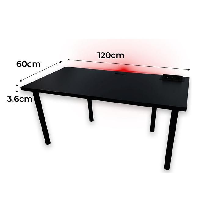 Písací Stôl Top Čierna 120x60x3,6 Model 3
