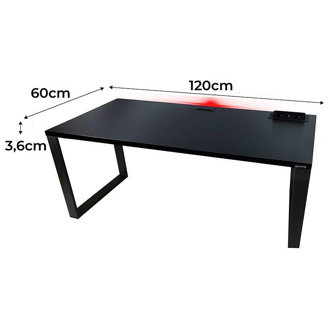 Písací Stôl Top Loft Čierna 120x60x3,6 Model 3