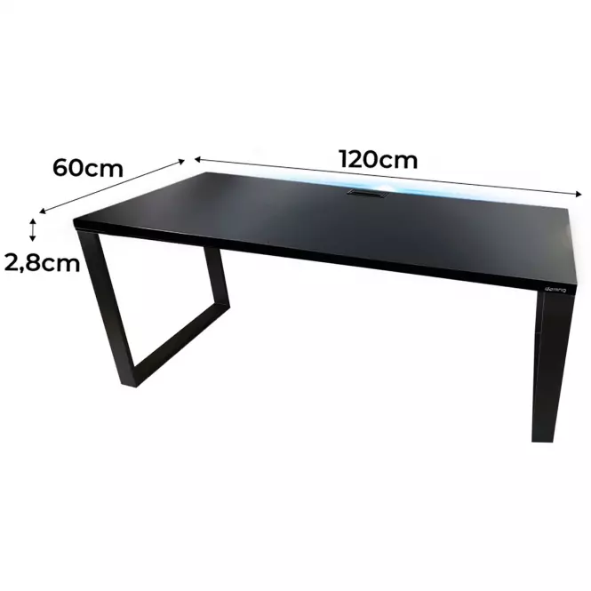 Písací Stôl Top Loft Čierna 120x60x2,8 Model 2